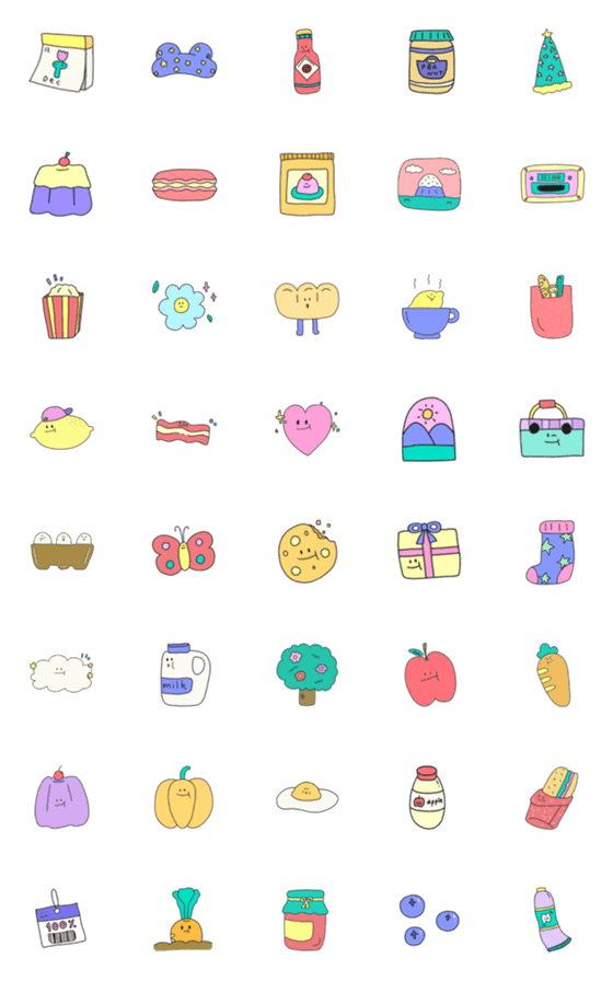 [LINE絵文字]teeny emojiの画像一覧