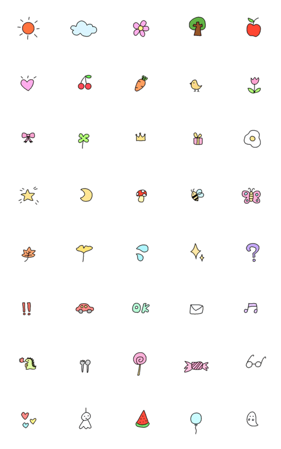 [LINE絵文字]Everything cute cuteの画像一覧