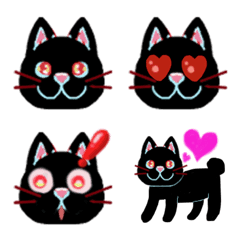 [LINE絵文字] 凶暴な黒猫ソラ1 my sweet catの画像