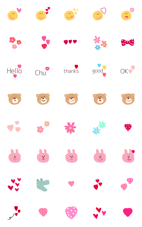 [LINE絵文字]♡かわいく使える絵文字♡の画像一覧