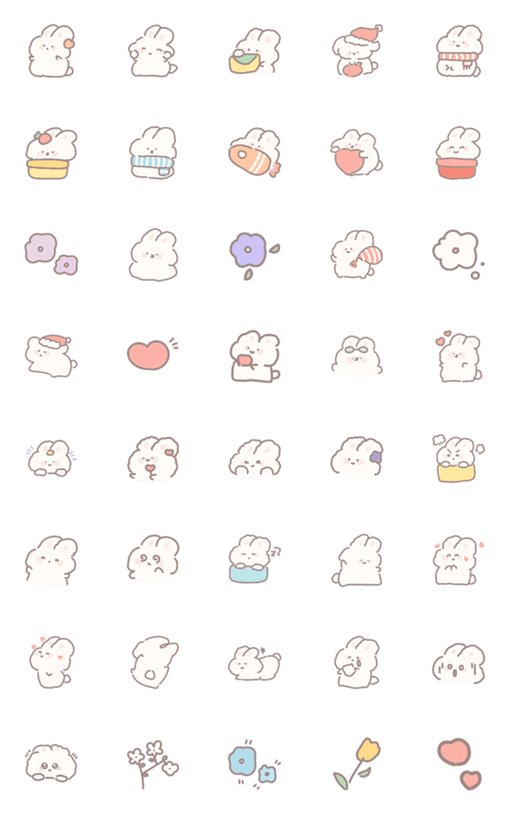 [LINE絵文字]Rabbit emoji pikkalikkkk 1の画像一覧