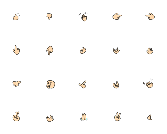 [LINE絵文字]Hand signals is cuteの画像一覧