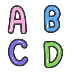 [LINE絵文字] Emoji English Alphabet and Numbersの画像