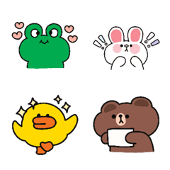 [LINE絵文字] BROWN ＆ FRIENDS EMOJI *の画像