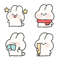 [LINE絵文字] cute rabbit emoji *の画像