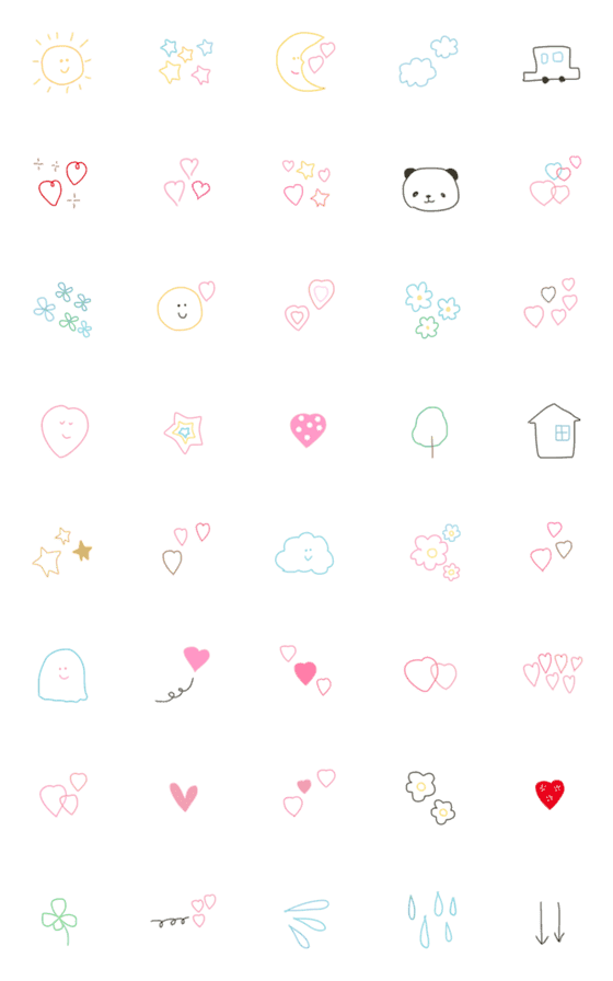 [LINE絵文字]♡♡ひかえめに♡絵文字♡の画像一覧