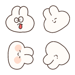 [LINE絵文字] Rabbit rabbit cute emojiの画像