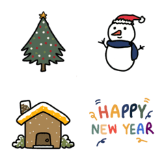 [LINE絵文字] New year ＆ Christmasの画像