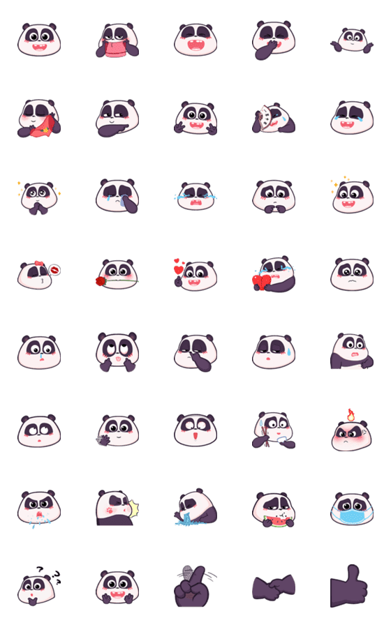 [LINE絵文字]Panda Pange  01の画像一覧