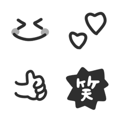 [LINE絵文字] ぜんぶモノクロ。の画像