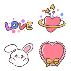 [LINE絵文字] cute chat message decorationの画像