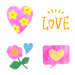 [LINE絵文字] Love♥ハート＆花の画像