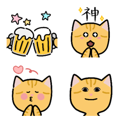 [LINE絵文字] Orange tabby 01の画像