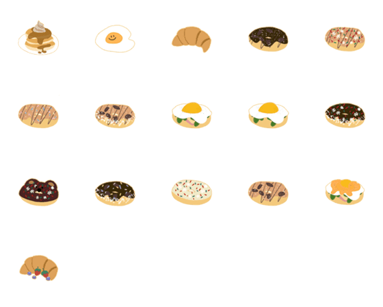 [LINE絵文字]Fav bakery emojiの画像一覧