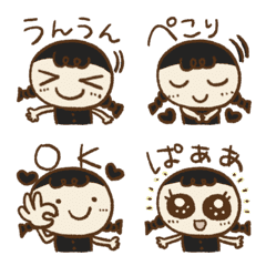 [LINE絵文字] 動く♡ラブリーちゃん♡くろ①の画像