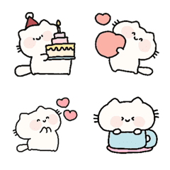 [LINE絵文字] Emoji cute cute catの画像