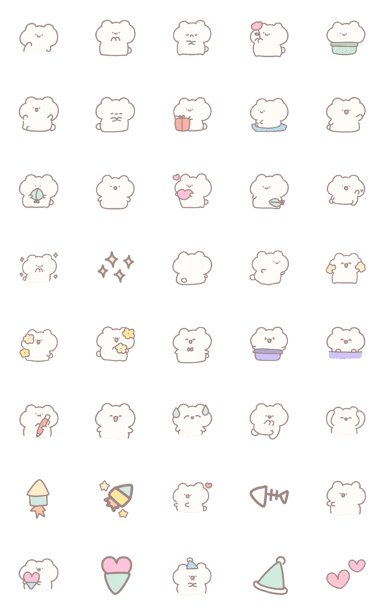 [LINE絵文字]Cutecutebear emojiの画像一覧