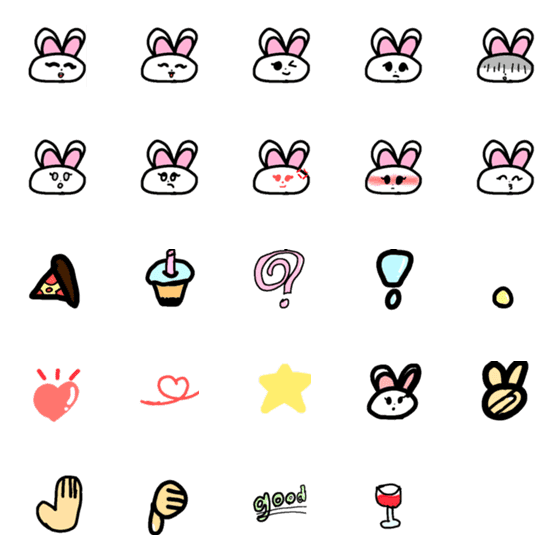 [LINE絵文字]Rabbitt_cutecuteの画像一覧