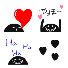 [LINE絵文字] 黒いにこちゃんの画像