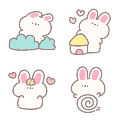 [LINE絵文字] Rabbit emoji cute cuteの画像