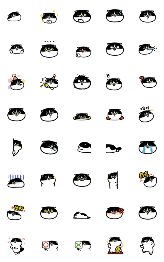 [LINE絵文字]Dot Cat Dynamic expressionの画像一覧