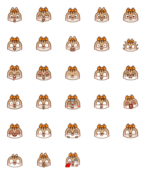 [LINE絵文字]flower chipmunkの画像一覧