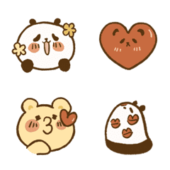 [LINE絵文字] Three Bears Practical Emoji Stickersの画像