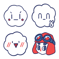 [LINE絵文字] Baby Clouds With Emoticonの画像