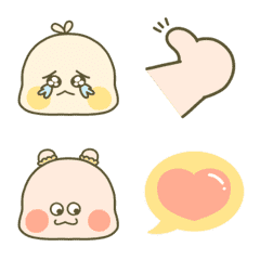 [LINE絵文字] Nuomi＆Tuanzih cute animated emoji ！の画像