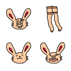 [LINE絵文字] パンストうさぎの画像