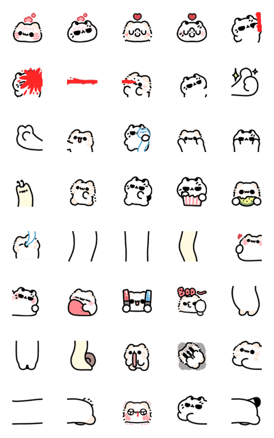 [LINE絵文字]Akunya and Maonya's emoji moveの画像一覧