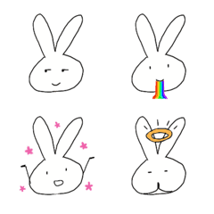 [LINE絵文字] little eyes rabbitの画像