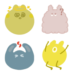 [LINE絵文字] Colorful and cute rabbitの画像