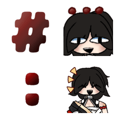 [LINE絵文字] Samurai girl emojiの画像