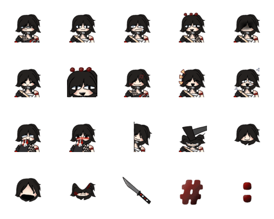 [LINE絵文字]Samurai girl emojiの画像一覧