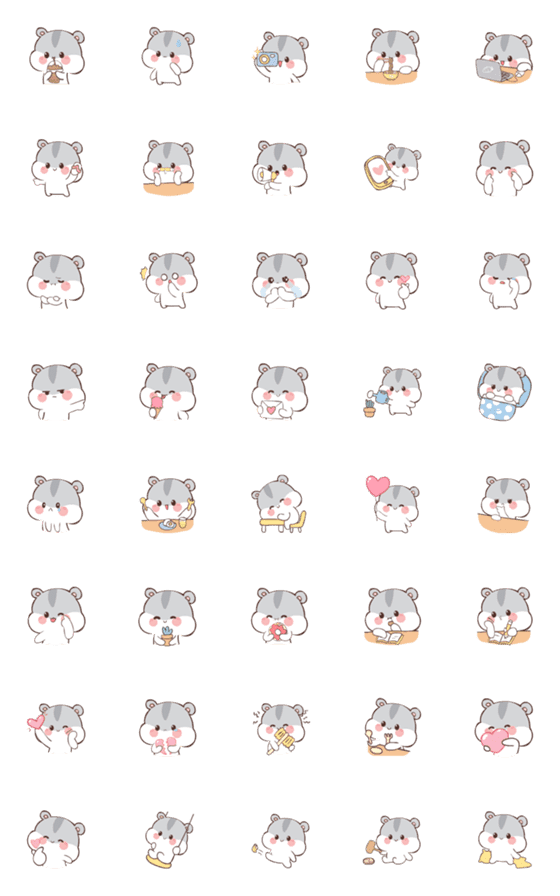 [LINE絵文字]Lato the Hamster (Emoji)の画像一覧