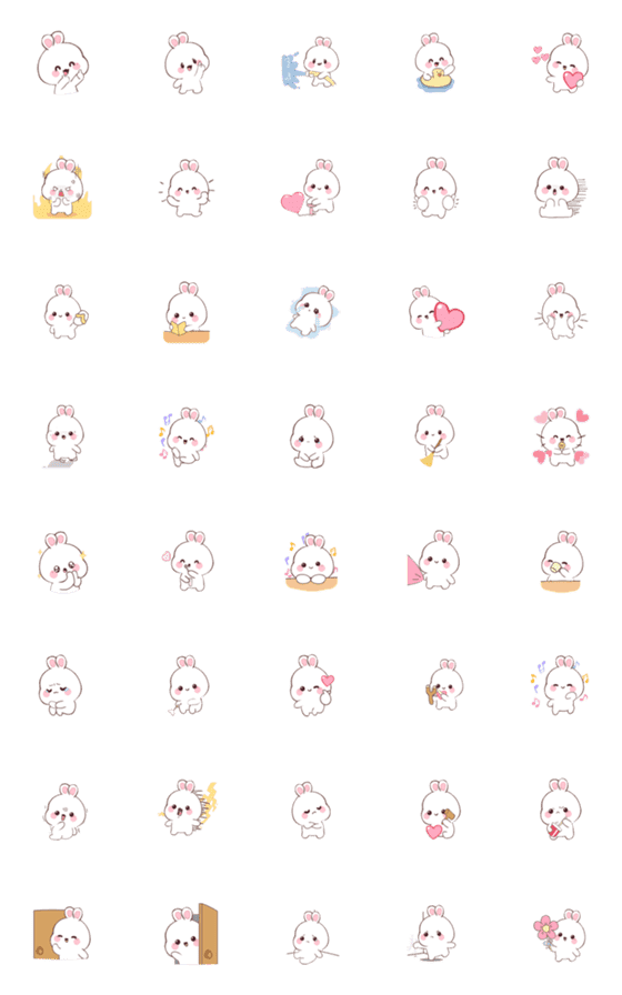 [LINE絵文字]Little Bunny (Animoji)の画像一覧