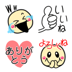 [LINE絵文字] くれよんスマイル♥気持ち伝える絵文字の画像