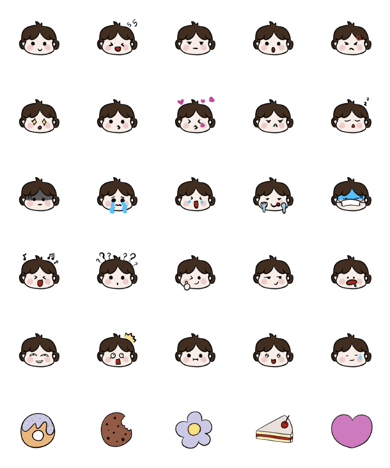 [LINE絵文字]Cute girl emoji (1)の画像一覧