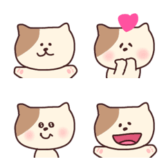 [LINE絵文字] わりと使えるねこちゃん絵文字の画像