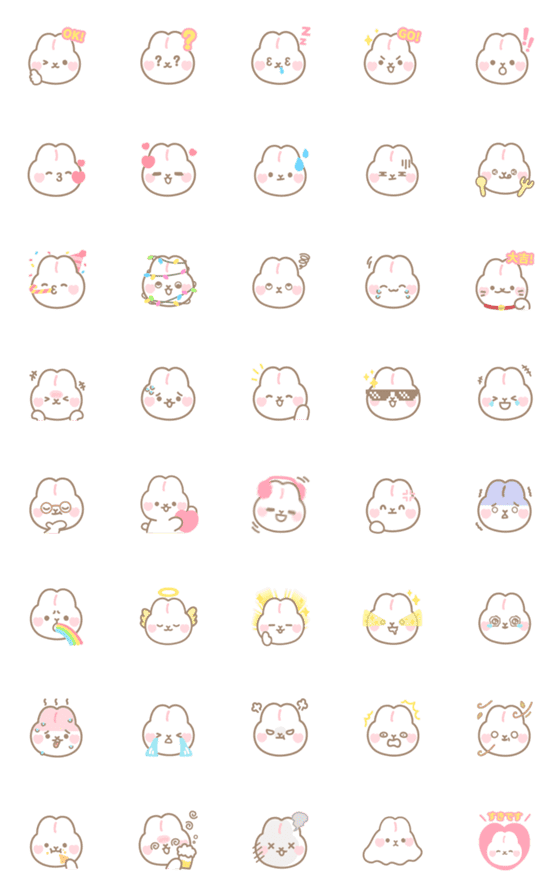 [LINE絵文字]Bunny FiFi emoji (Revised Version)の画像一覧