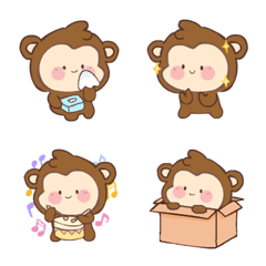 [LINE絵文字] Happy Monkey (Emoji)の画像