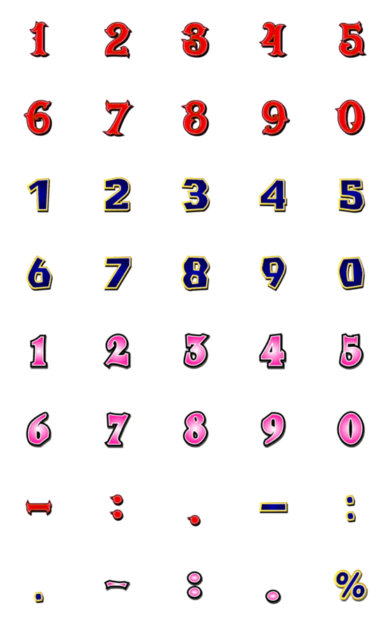 [LINE絵文字]Number emoji 63の画像一覧