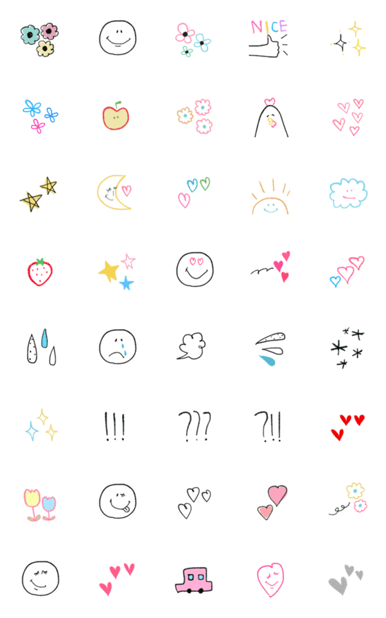 [LINE絵文字]♡♡おしゃれ cute 絵文字の画像一覧