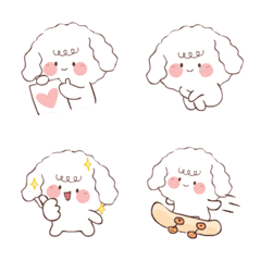 [LINE絵文字] Vanila Poodle (Emoji)の画像