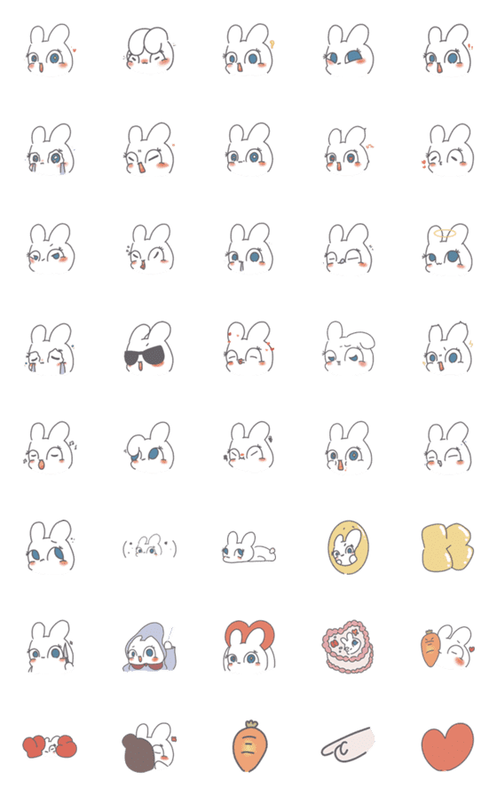 [LINE絵文字]Sweet Bunny ！の画像一覧