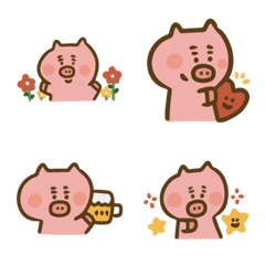 [LINE絵文字] pig with double eyelidsの画像