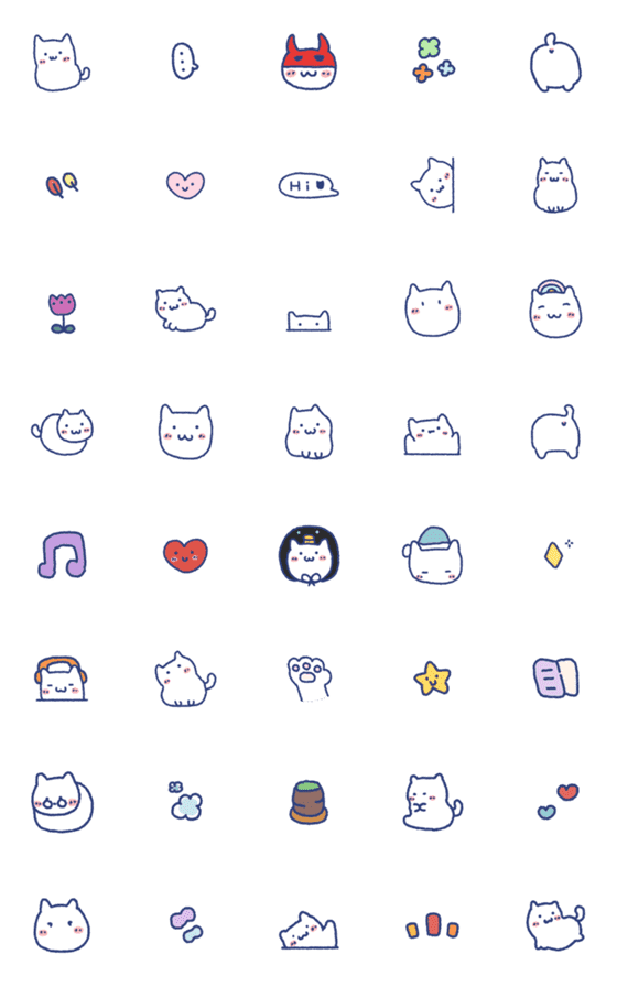 [LINE絵文字]* cute catの画像一覧