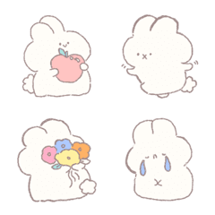 [LINE絵文字] Rabbitcutecuteemoji;))の画像