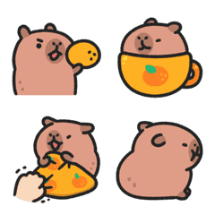 [LINE絵文字] Baby capybara animated emojiの画像